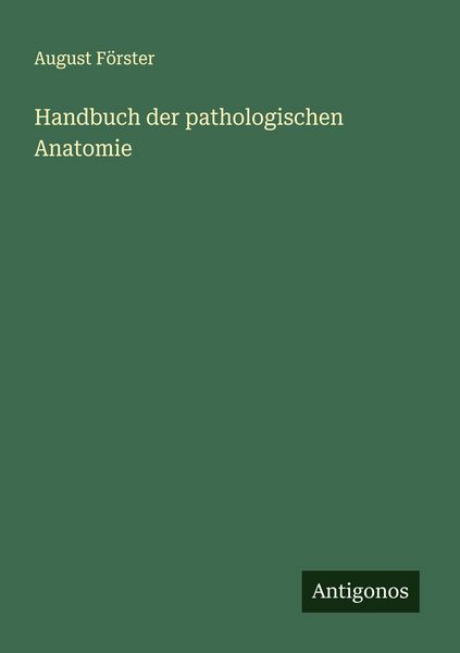 Produktbild: Handbuch der pathologischen Anatomie
