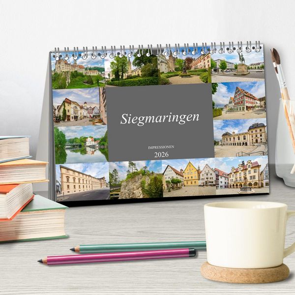 Produktbild: Sigmaringen Impressionen (Tischkalender 2026 DIN A5 quer), CALVENDO Monatskalender
