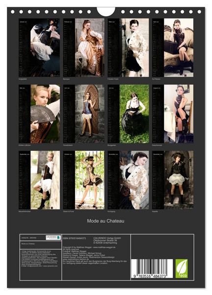 Produktbild: Mode au Chateau (Wandkalender 2026 DIN A4 hoch), CALVENDO Monatskalender