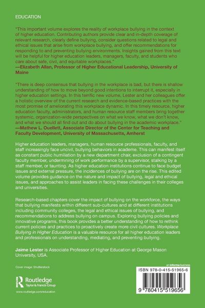 Produktbild: Workplace Bullying in Higher Education