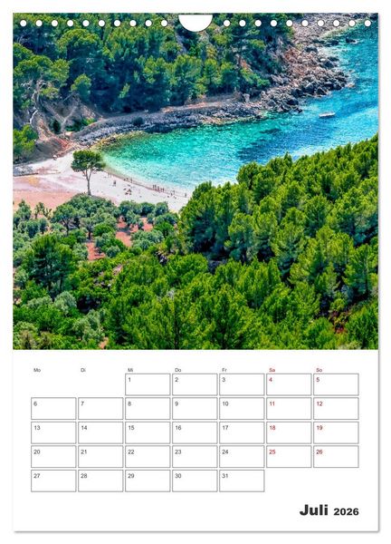 Produktbild: Mallorca - Traumhafte Insel auf der Sonnenseite (Wandkalender 2026 DIN A4 hoch), CALVENDO Monatskalender