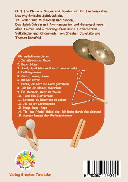 Produktbild: Orff f&uuml;r Kleine - Singen und Spielen mit Orffinstrumenten