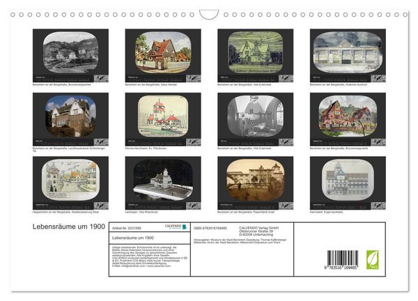 Produktbild: Lebensr&auml;ume um 1900 (Wandkalender 2026 DIN A3 quer), CALVENDO Monatskalender