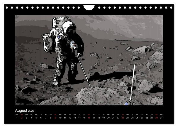 Produktbild: Landing On The Moon Like A Cartoon (Wandkalender 2026 DIN A4 quer), CALVENDO Monatskalender
