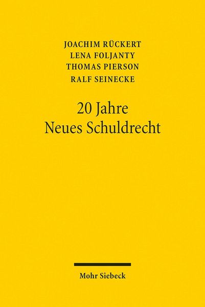 Produktbild: 20 Jahre Neues Schuldrecht