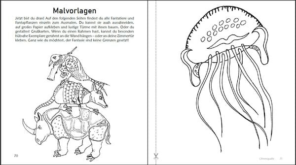 Produktbild: Ausmalspaß + Wissen: Fantatiere - Malbuch ab 6 Jahre. Artenvielfalt artgerecht erkunden für die ganze Familie. Empfohlen vom Naturschutzbund Österreic