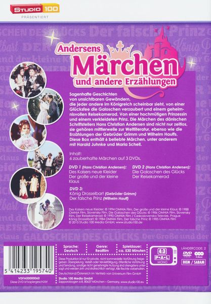 Produktbild: Andersens M&auml;rchen und andere [3 DVDs]