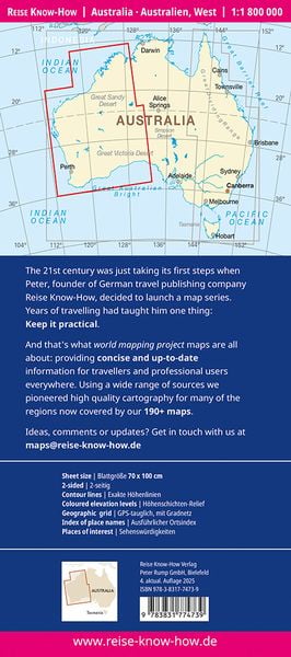 Produktbild: Reise Know-How Australien, West / Australia, West (1:1.800.000)