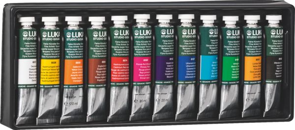 Produktbild: Lukas Studio Gouache Tempera Farben 12 x 20ml