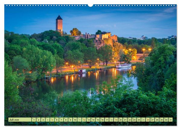 Produktbild: Gr&uuml;nes Halle/Saale - Meine wilde H&auml;ndelstadt (Wandkalender 2026 DIN A2 quer), CALVENDO Monatskalender
