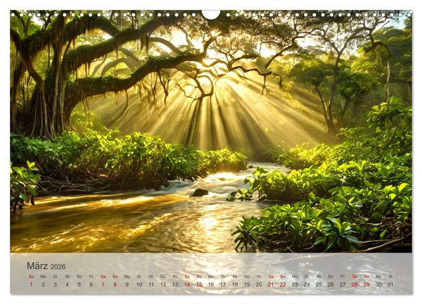 Produktbild: Fl&uuml;sse der Fantasie (Wandkalender 2026 DIN A3 quer), CALVENDO Monatskalender
