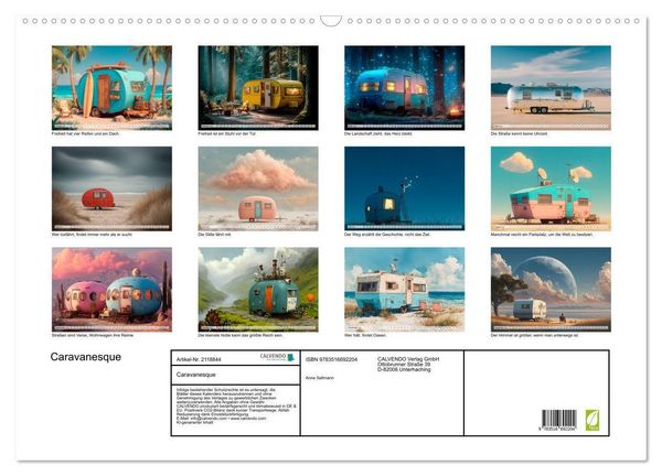 Produktbild: Caravanesque (Wandkalender 2026 DIN A2 quer), CALVENDO Monatskalender