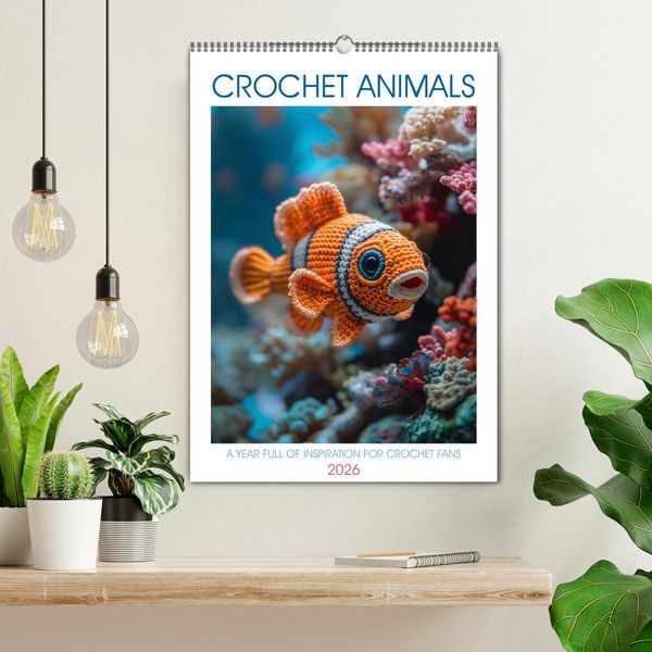Produktbild: CROCHET ANIMALS (Wall Calendar 2026 DIN A2 portrait), CALVENDO 12 Month Wall Calendar