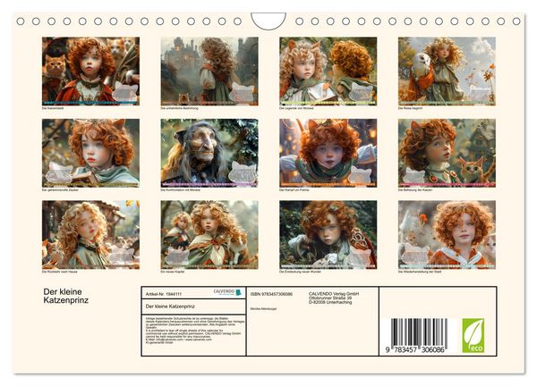Produktbild: Der kleine Katzenprinz (Wandkalender 2026 DIN A4 quer), CALVENDO Monatskalender