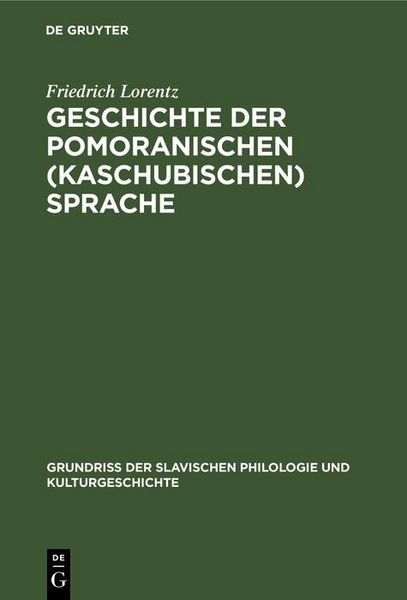 Produktbild: Geschichte der pomoranischen (kaschubischen) Sprache