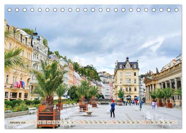 Produktbild: Famous Spas in the Czech Republic (Desk Calendar 2026 DIN A5 landscape), CALVENDO 12 Month DeskCalendar