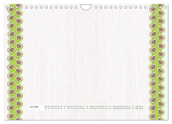 Produktbild: Bastelkalender Nostalgie-Rahmen 2026 (Wandkalender 2026 DIN A4 quer), CALVENDO Monatskalender