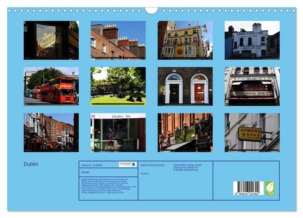 Produktbild: Dublin (Wandkalender 2026 DIN A3 quer), CALVENDO Monatskalender
