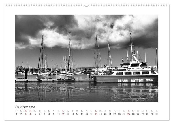 Produktbild: Monochrom Meer (Wandkalender 2026 DIN A2 quer), CALVENDO Monatskalender