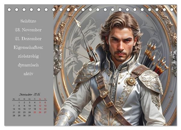 Produktbild: Stellarische M&auml;nnlichkeit (Tischkalender 2026 DIN A5 quer), CALVENDO Monatskalender