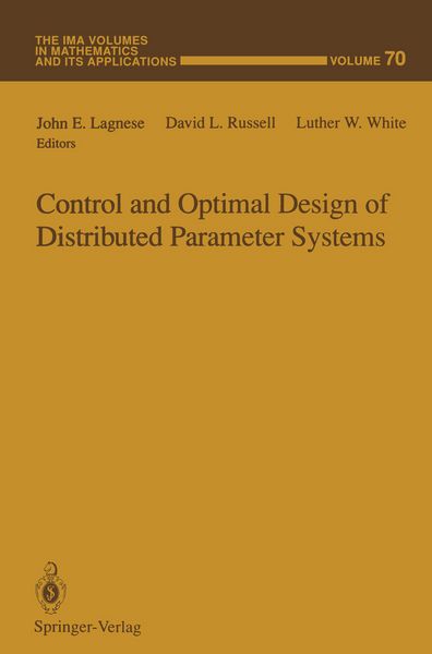 Produktbild: Control and Optimal Design of Distributed Parameter Systems