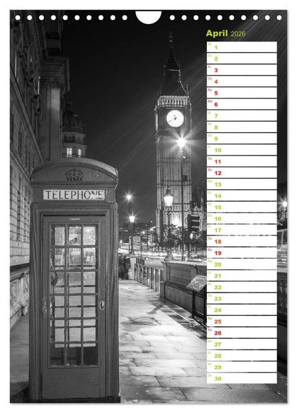 Produktbild: Big City London (Wandkalender 2026 DIN A4 hoch), CALVENDO Monatskalender