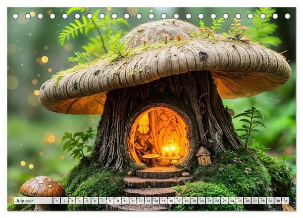 Produktbild: Where the Fairies Dwell - A year of hidden forest homes and gentle magic (Desk Calendar 2027 DIN A5 landscape), CALVENDO 12 Month DeskCalendar