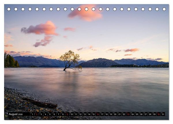 Produktbild: Neuseeland - Die sch&ouml;nsten Orte der Nord- und S&uuml;dinsel (Tischkalender 2026 DIN A5 quer), CALVENDO Monatskalender