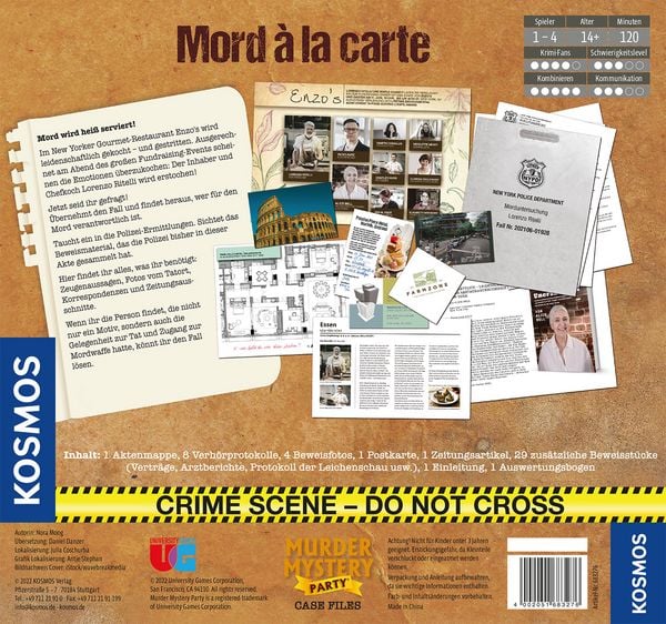 Produktbild: Murder Mystery Case File Mord &agrave; la carte