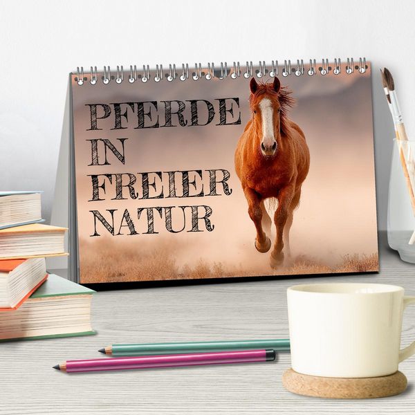 Produktbild: Pferde in freier Natur (Tischkalender 2026 DIN A5 quer), CALVENDO Monatskalender