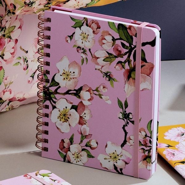 Produktbild: Ringbuch Hardcover Kirschbl&uuml;te rosa