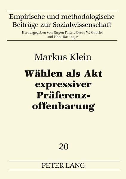 Produktbild: W&auml;hlen als Akt expressiver Pr&auml;ferenzoffenbarung