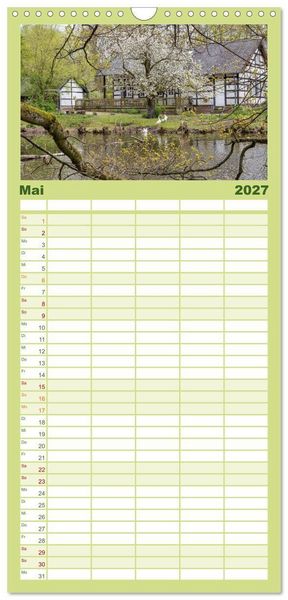 Produktbild: Familienplaner 2027 - Romantisches Wegberg mit 5 Spalten (Wandkalender, 21 x 45 cm) CALVENDO