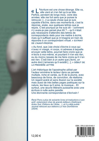 Produktbild: Lettres &agrave; un inconnu