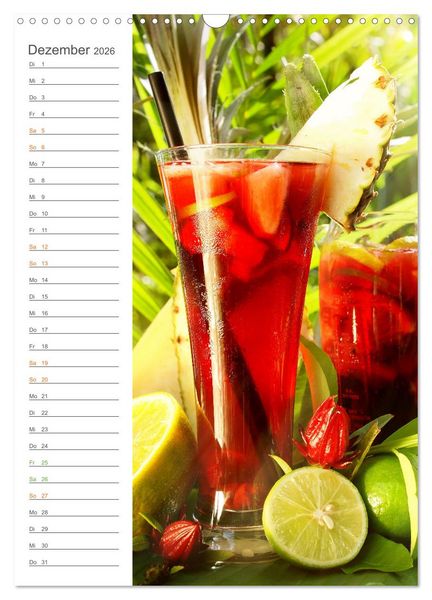Produktbild: Tropical Cocktails - Erfrischend und fruchtig (Wandkalender 2026 DIN A3 hoch), CALVENDO Monatskalender