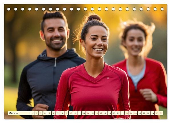 Produktbild: Joggen, gesund laufen (Tischkalender 2026 DIN A5 quer), CALVENDO Monatskalender