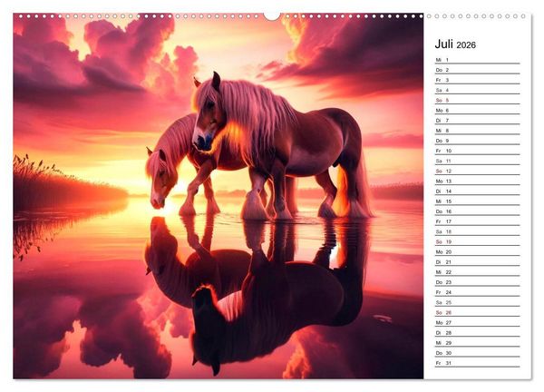 Produktbild: Tinker Tr&auml;ume - Ein Jahr auf zauberhaften Weiden (hochwertiger Premium Wandkalender 2026 DIN A2 quer), Kunstdruck in Hochglanz