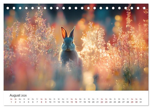 Produktbild: Fantastisch, flauschig, frech! - Ein Kaninchenkalender (Tischkalender 2026 DIN A5 quer), CALVENDO Monatskalender