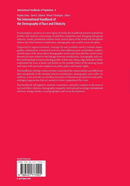 Produktbild: The International Handbook of the Demography of Race and Ethnicity