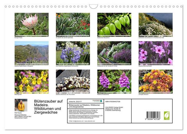 Produktbild: Bl&uuml;tenzauber auf Madeira. Wildblumen und Ziergew&auml;chse (Wandkalender 2027 DIN A3 quer), CALVENDO Monatskalender