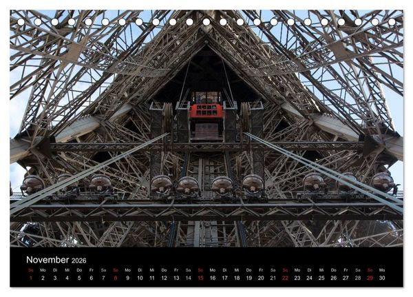 Produktbild: Eiffel Tower &ndash; Tour Eiffel &ndash; Eiffelturm &ndash; Paris 2026 (Tischkalender 2026 DIN A5 quer), CALVENDO Monatskalender
