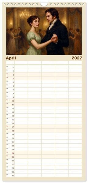 Produktbild: Familienplaner 2027 - Jane Austen mit 5 Spalten (Wandkalender, 21 x 45 cm) CALVENDO