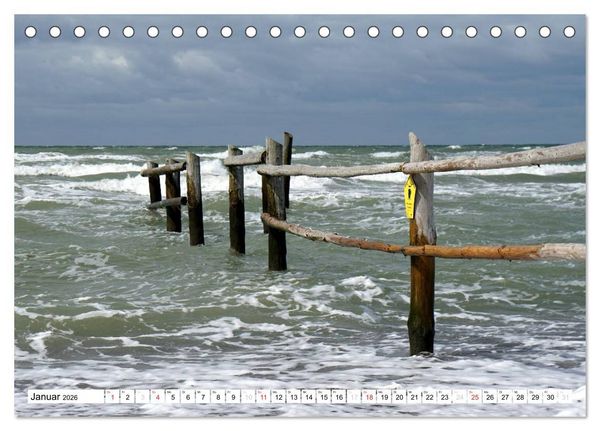 Produktbild: Naturschauspiel Dar&szlig;er Weststrand (Tischkalender 2026 DIN A5 quer), CALVENDO Monatskalender