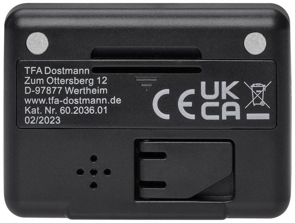 Produktbild: TFA Dostmann 60.2036.01 Quarz Wecker Schwarz Alarmzeiten 1 1 Timerzeit