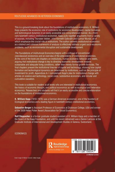 Produktbild: The Foundations of Institutional Economics