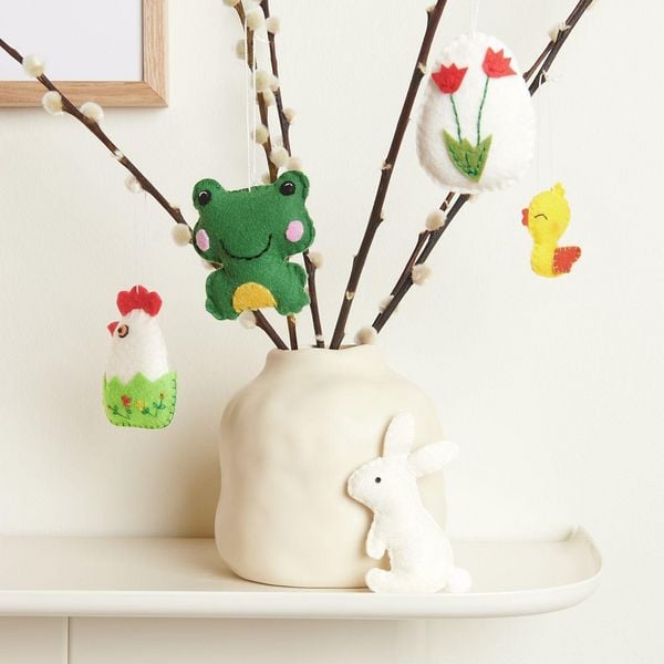 Produktbild: Aufh&auml;nger Filz-Osterfiguren 2D, 5 Stk