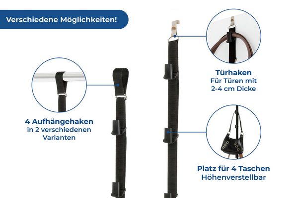 Produktbild: Taschengarderobe, f&uuml;r 8 Taschen
