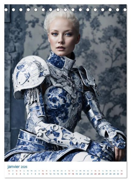 Produktbild: Muses de Porcelaine (Calendrier de bureau 2026 DIN A5 horizontal), CALVENDO calendrier mensuel