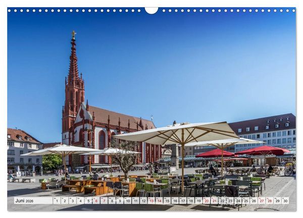 Produktbild: W&Uuml;RZBURG Historisches Stadtherz (Wandkalender 2026 DIN A3 quer), CALVENDO Monatskalender