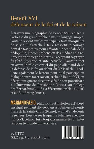 Produktbild: Benoit xvi le pape de la raison